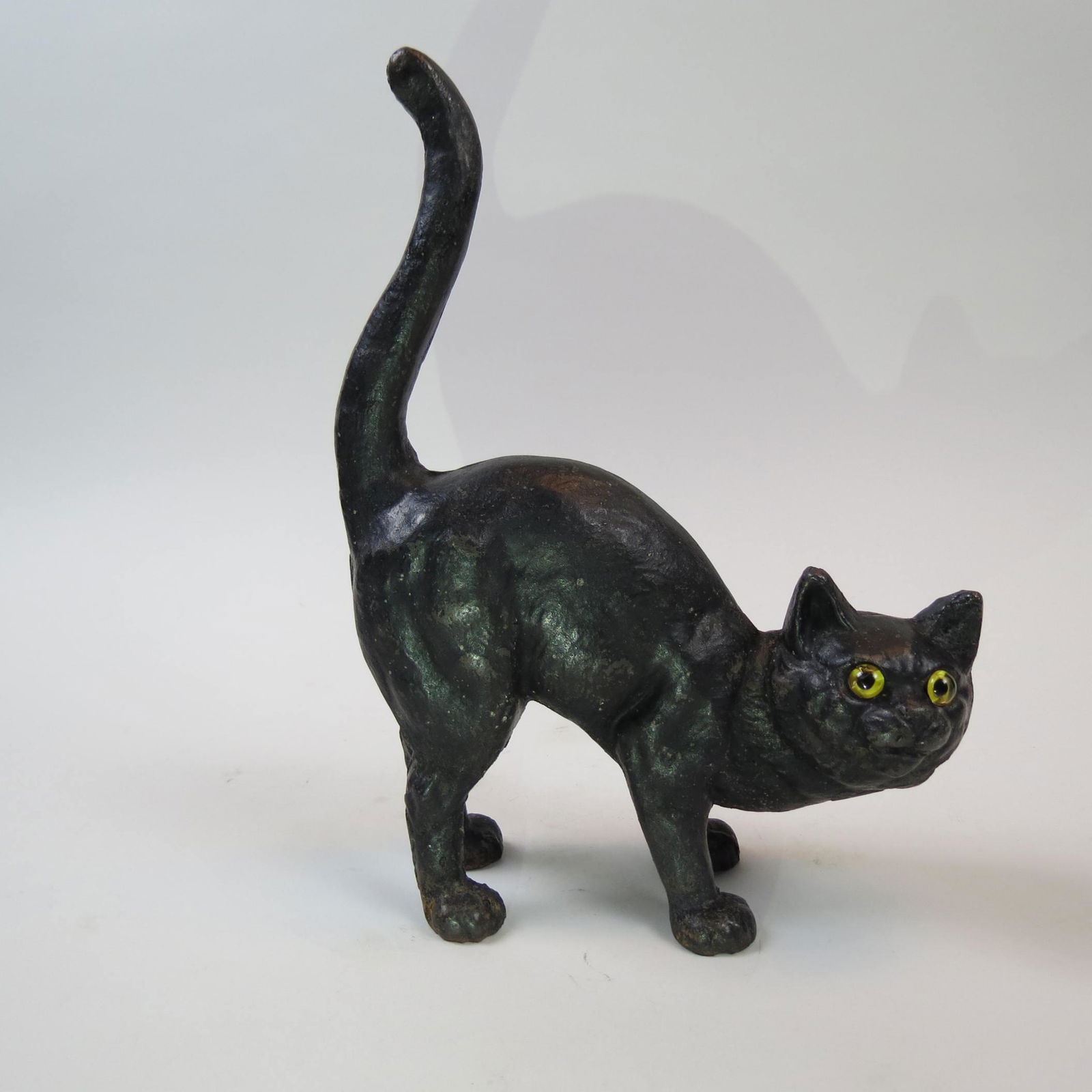 Figural Cast Iron Doorstop of a Halloween Cat, (1 of 8)