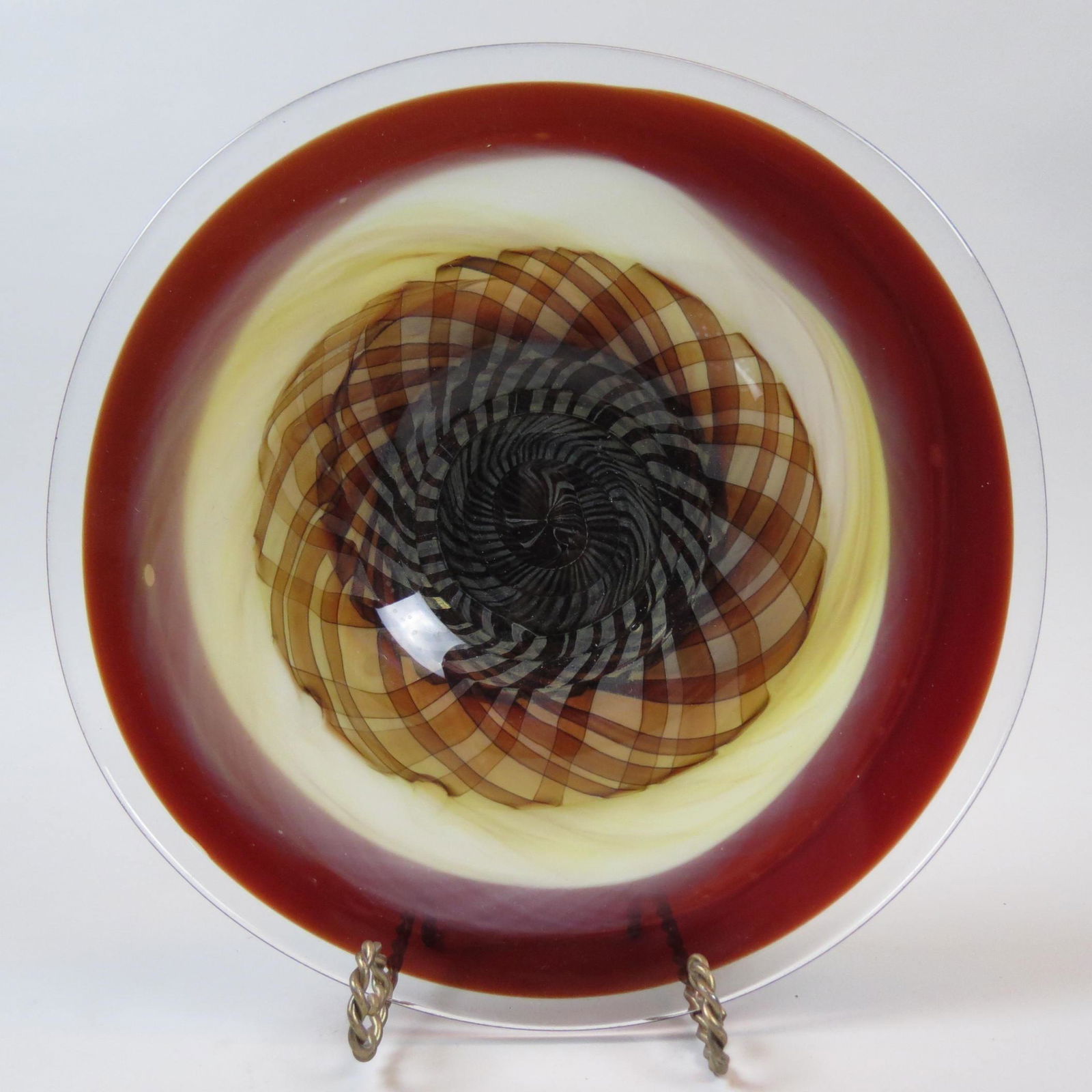 Paul Bendzunas Studio Art Glass Bowl, (1 of 3)