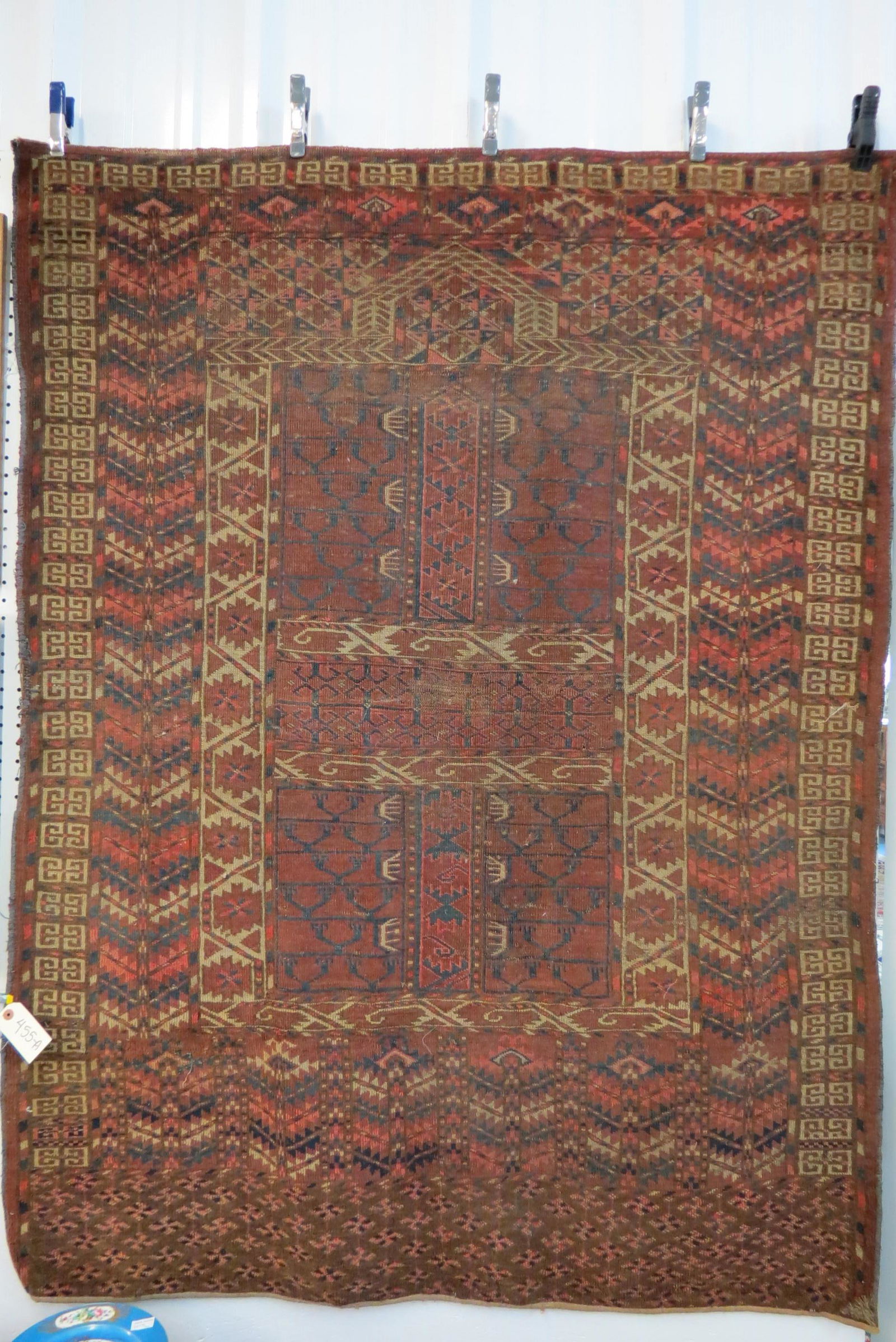 Antique Tekke Turkoman Hatchli or Ensi Handmade Rug, (1 of 6)