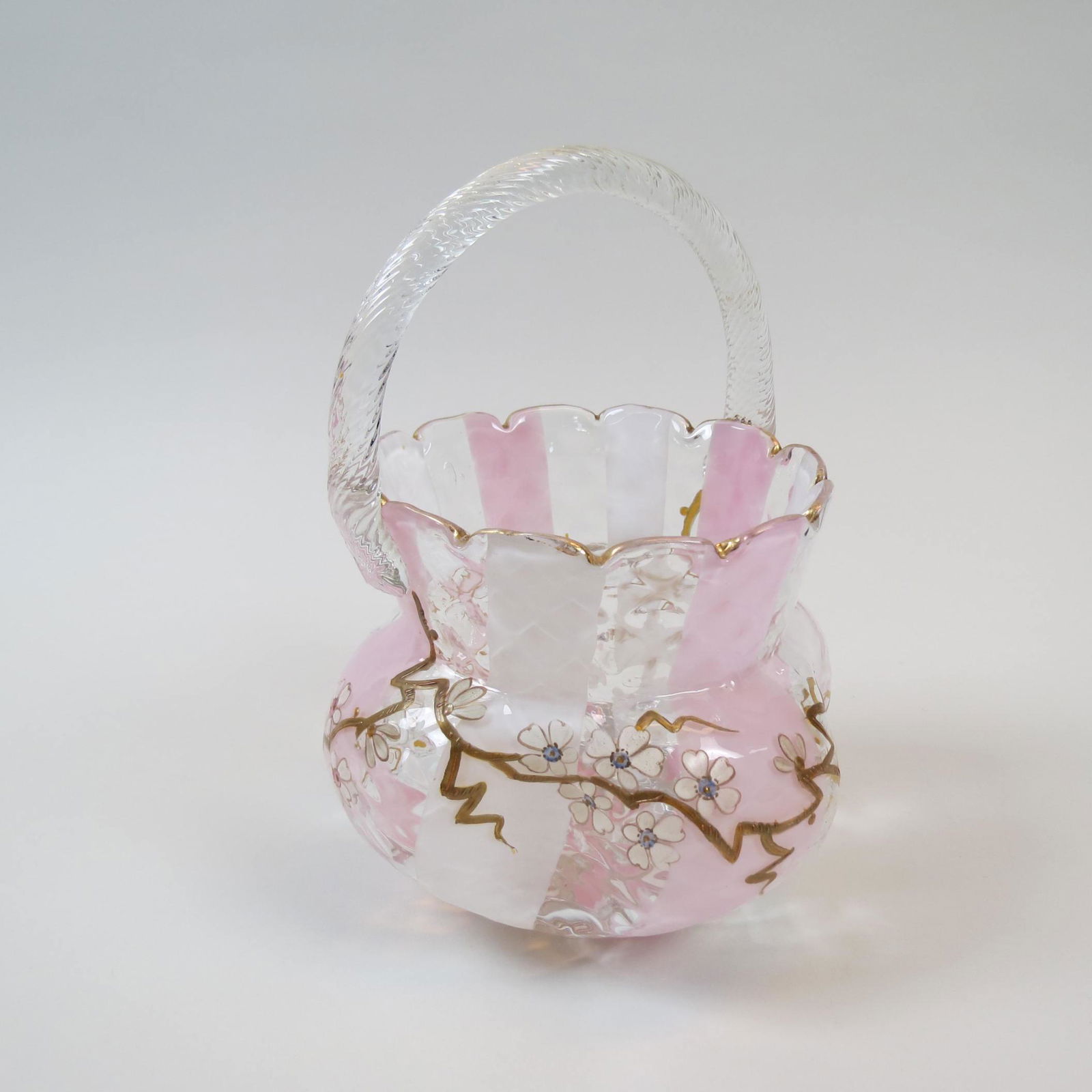 Victorian Art Glass Basket, (1 of 6)