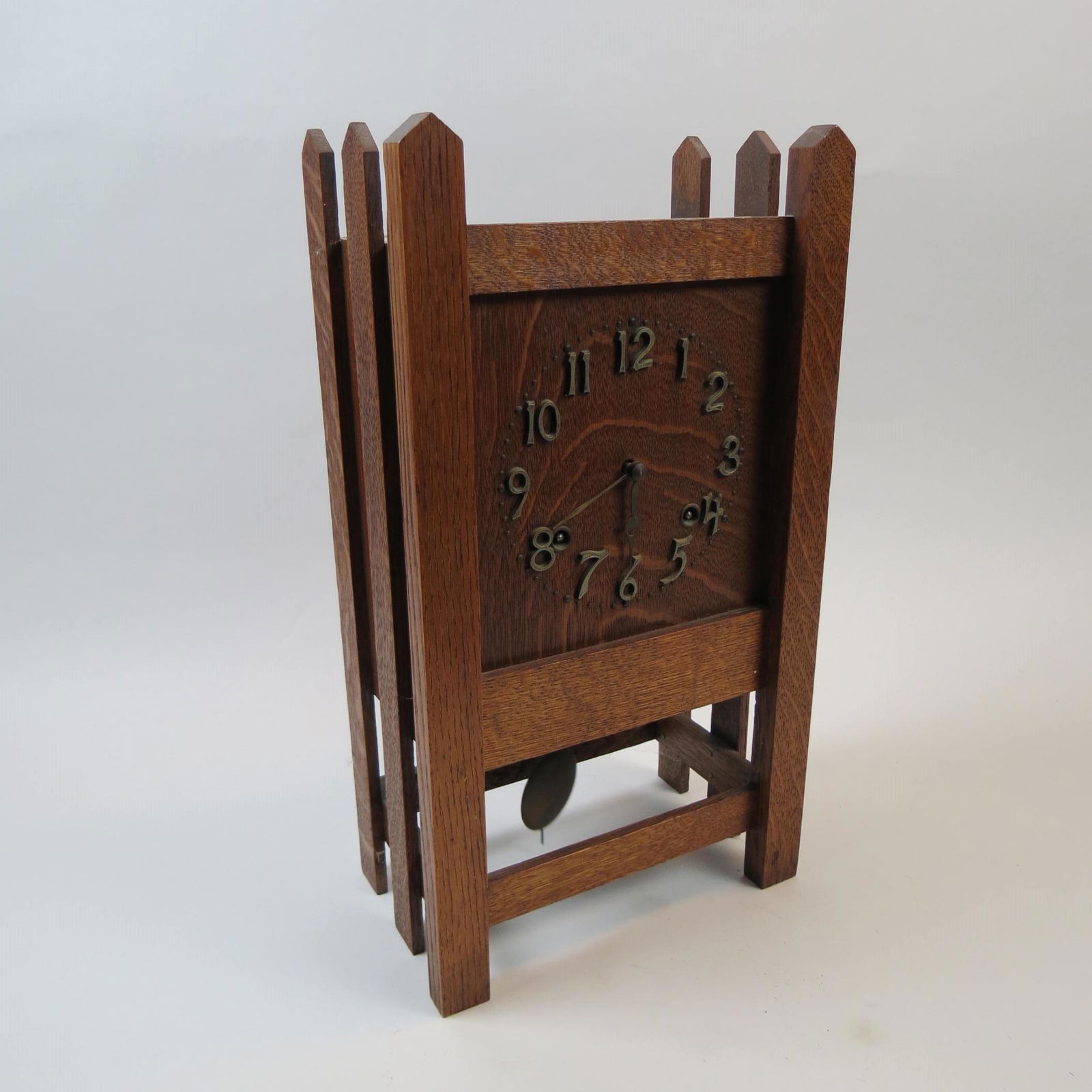 Arts & Crafts Clock, Misson Style, (1 of 4)