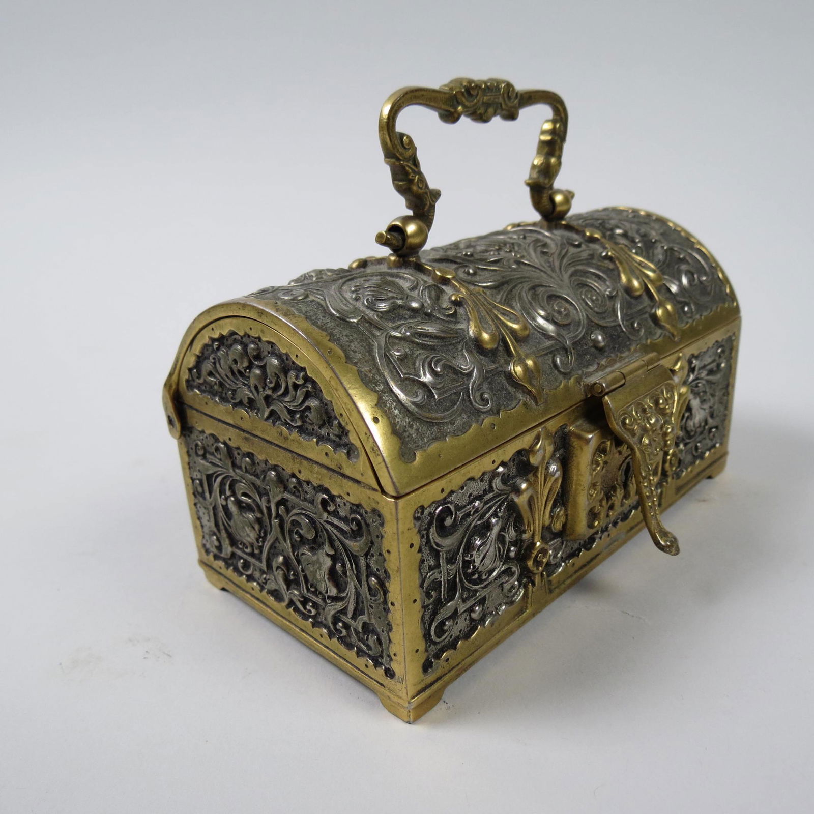 Ornate Metal "Treasure Chest" Box, (1 of 4)