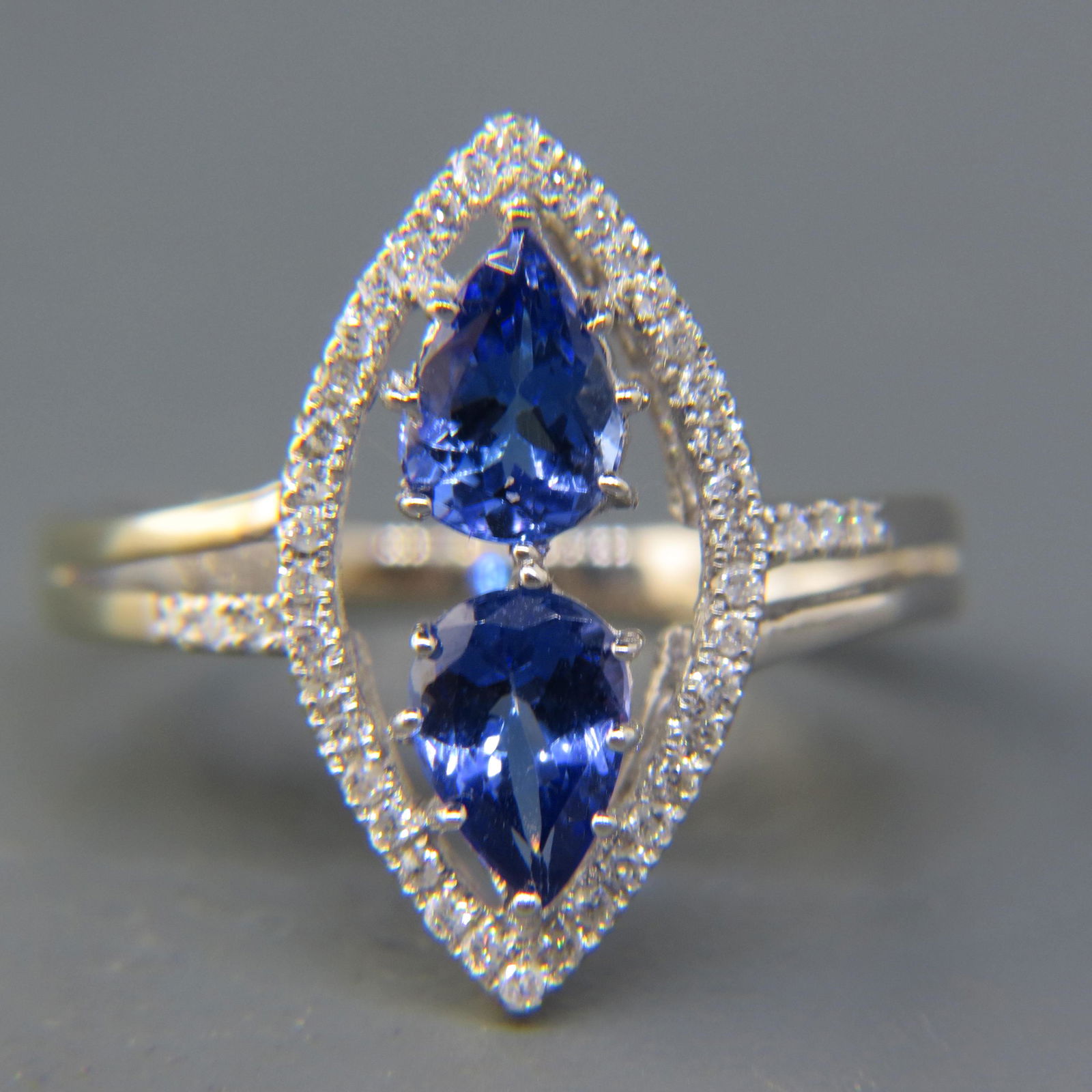 Tanzanite & Diamond 14K Gold Ring, (1 of 6)