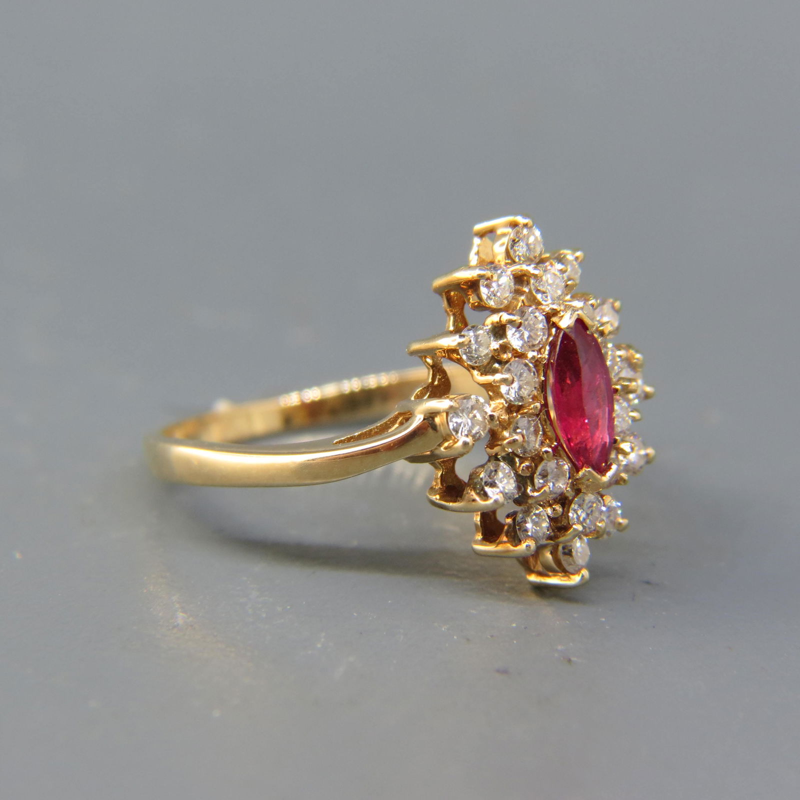 Ruby & Diamond 14K Gold Ring, (1 of 6)