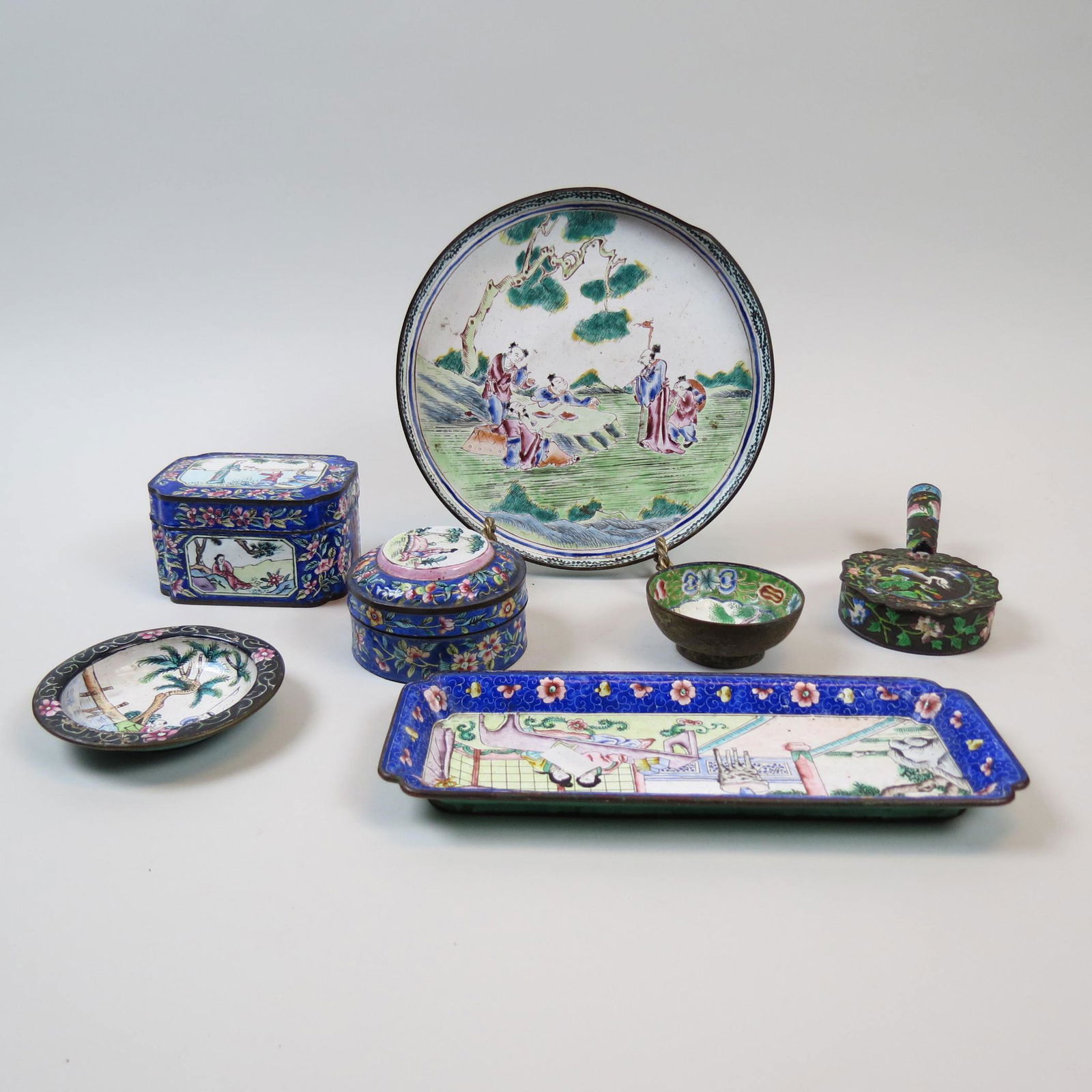 7 Chinese "Peking" Enameled Items, (1 of 7)