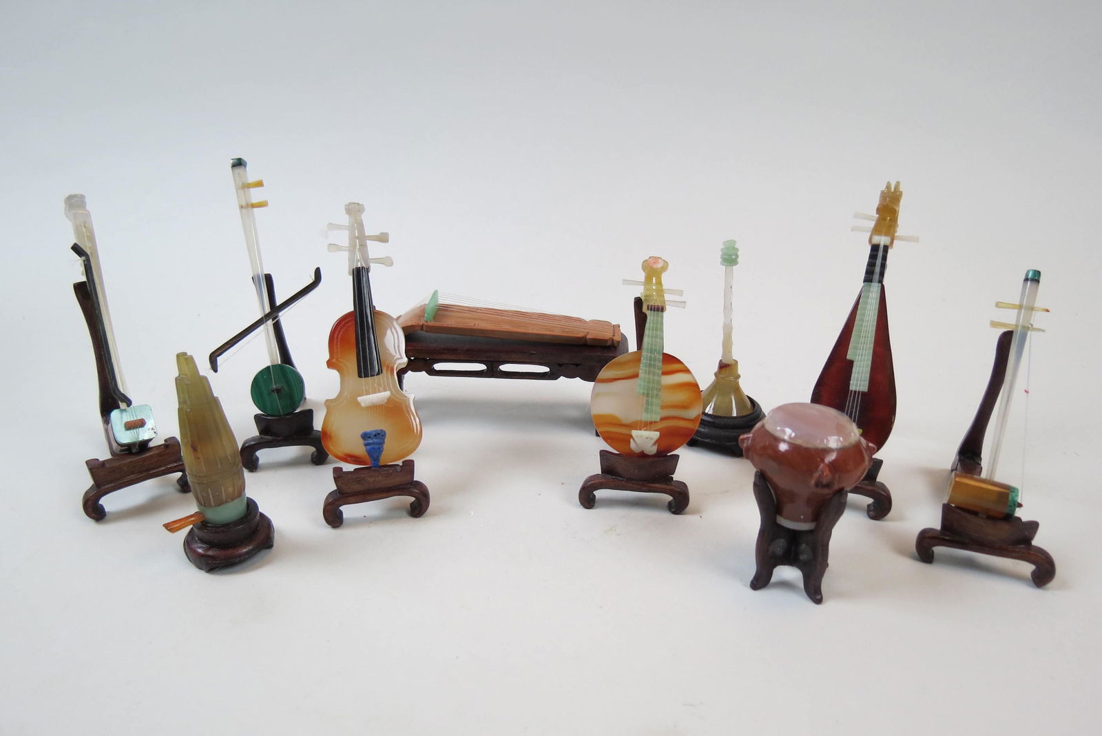 Lot of Stone Miniature Chinese Musical Instruments (1 of 4)