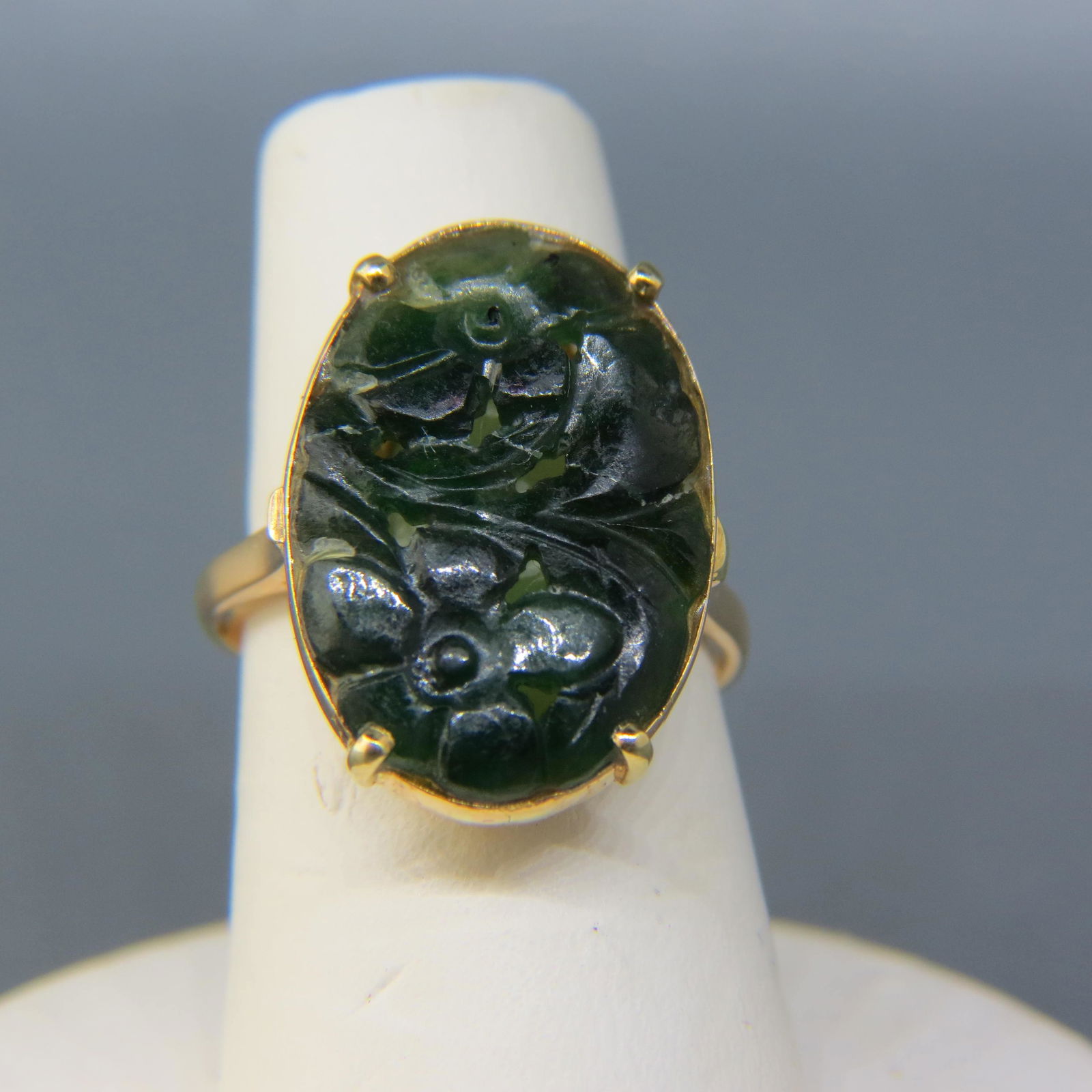 Jade 18K Gold Ring, (1 of 6)