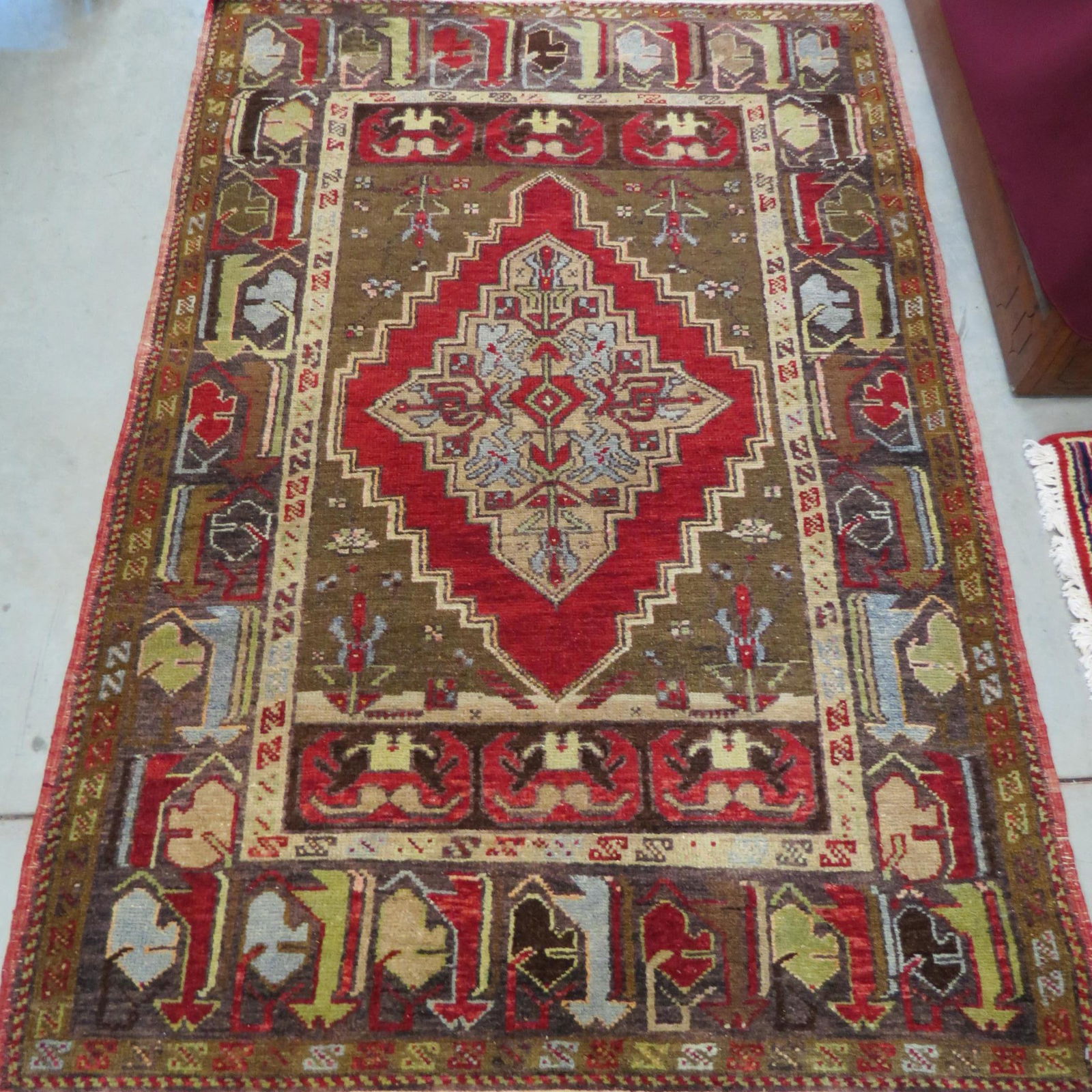 Oushak Turkish Handmade Rug, (1 of 5)