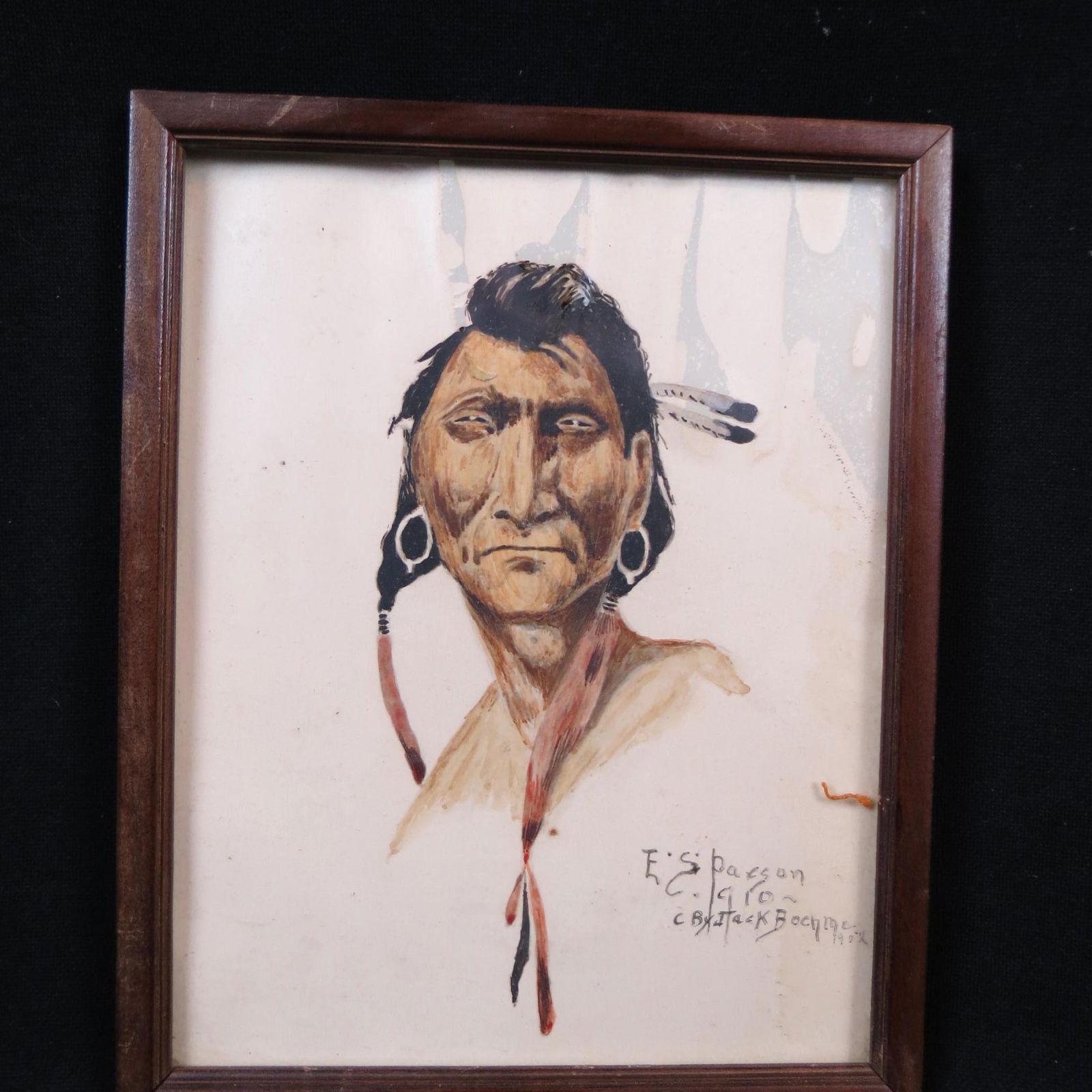 Jack Bochme, watercolor, Indian male, (1 of 3)