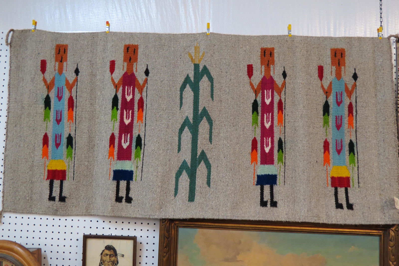 Navajo Indian Blanket "Dancers", (1 of 4)