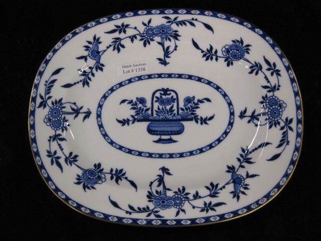 Minton Porcelain Serving Tray, "Delft" pattern, 8: "Delft" pattern, 8 1/2" x 10 1/2", excellent.
