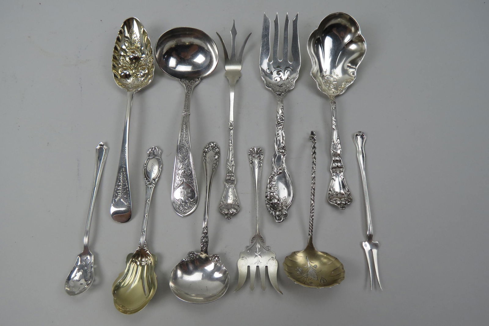 11 Sterling Silver Serving Items, (1 of 7)