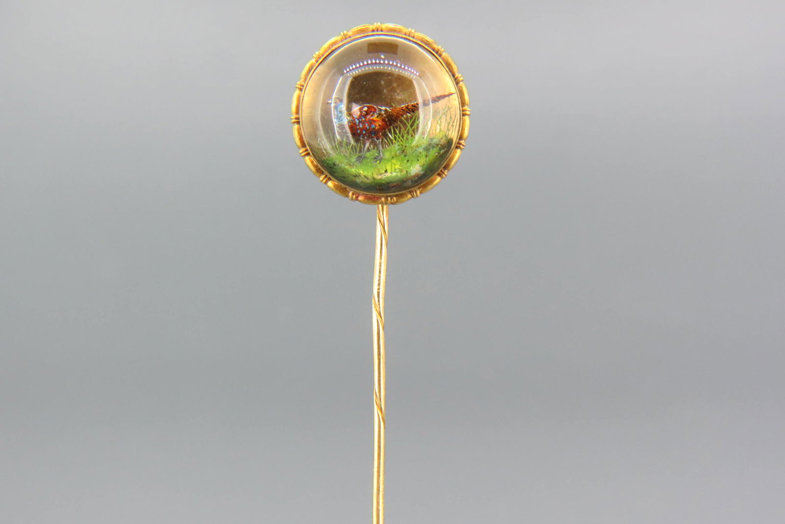 14K Gold Essex Crystal Stickpin with Peasant, (1 of 5)
