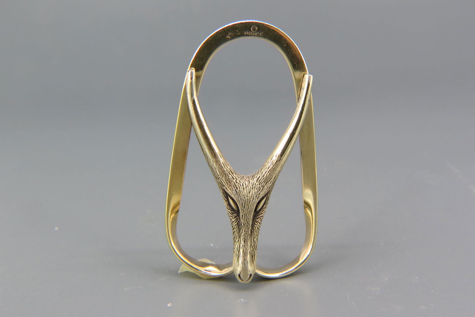 French Gold on Sterling Money Clip Figural, (1 of 6)