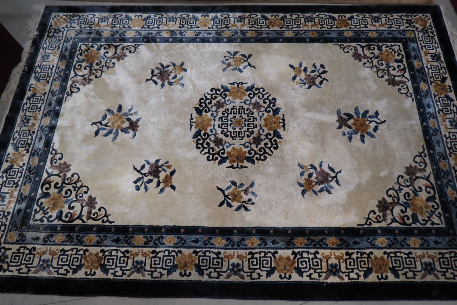 Chinese Silk Handmade Rug, (1 of 7)
