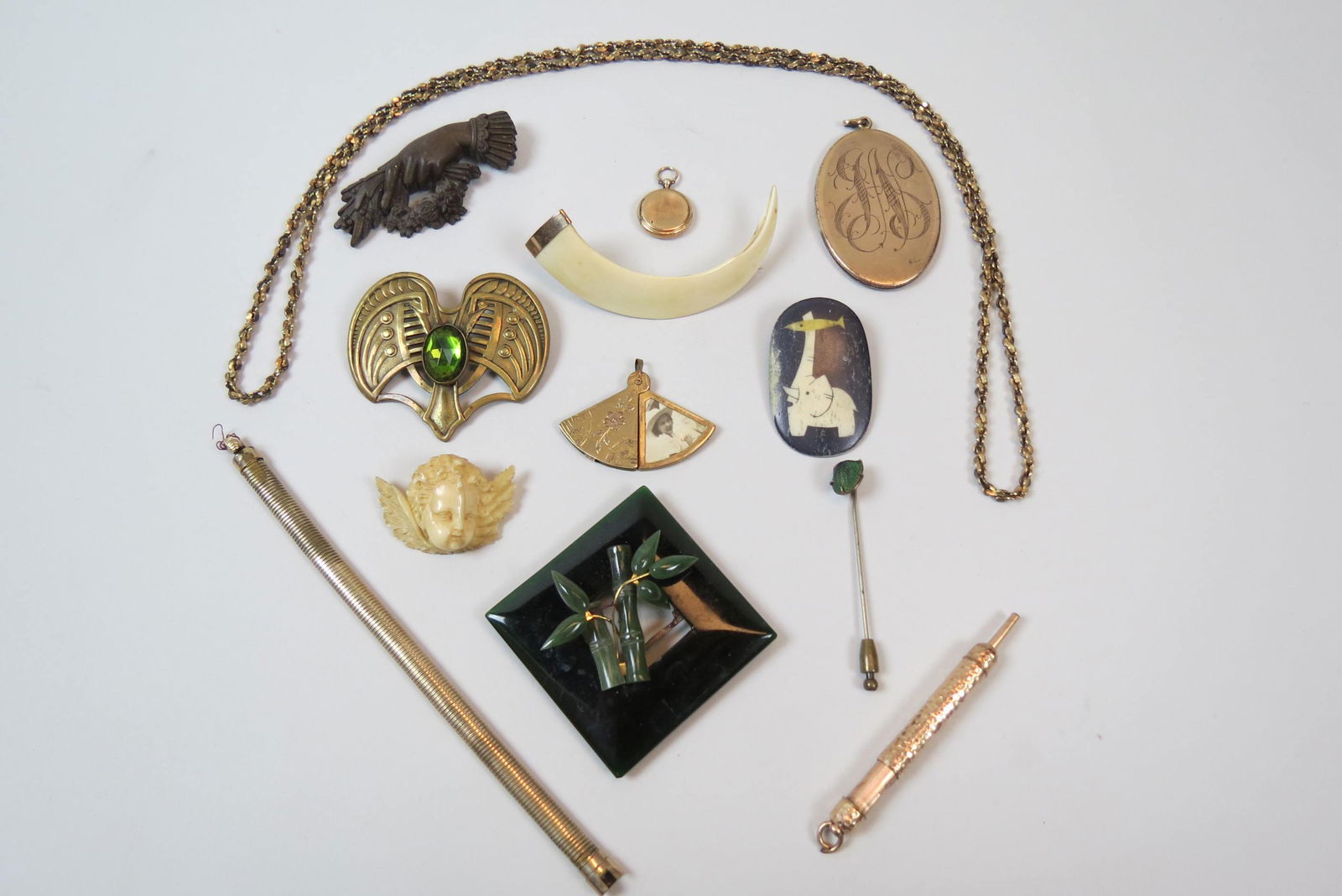 13 pcs. Antique Jewelry; (1 of 9)