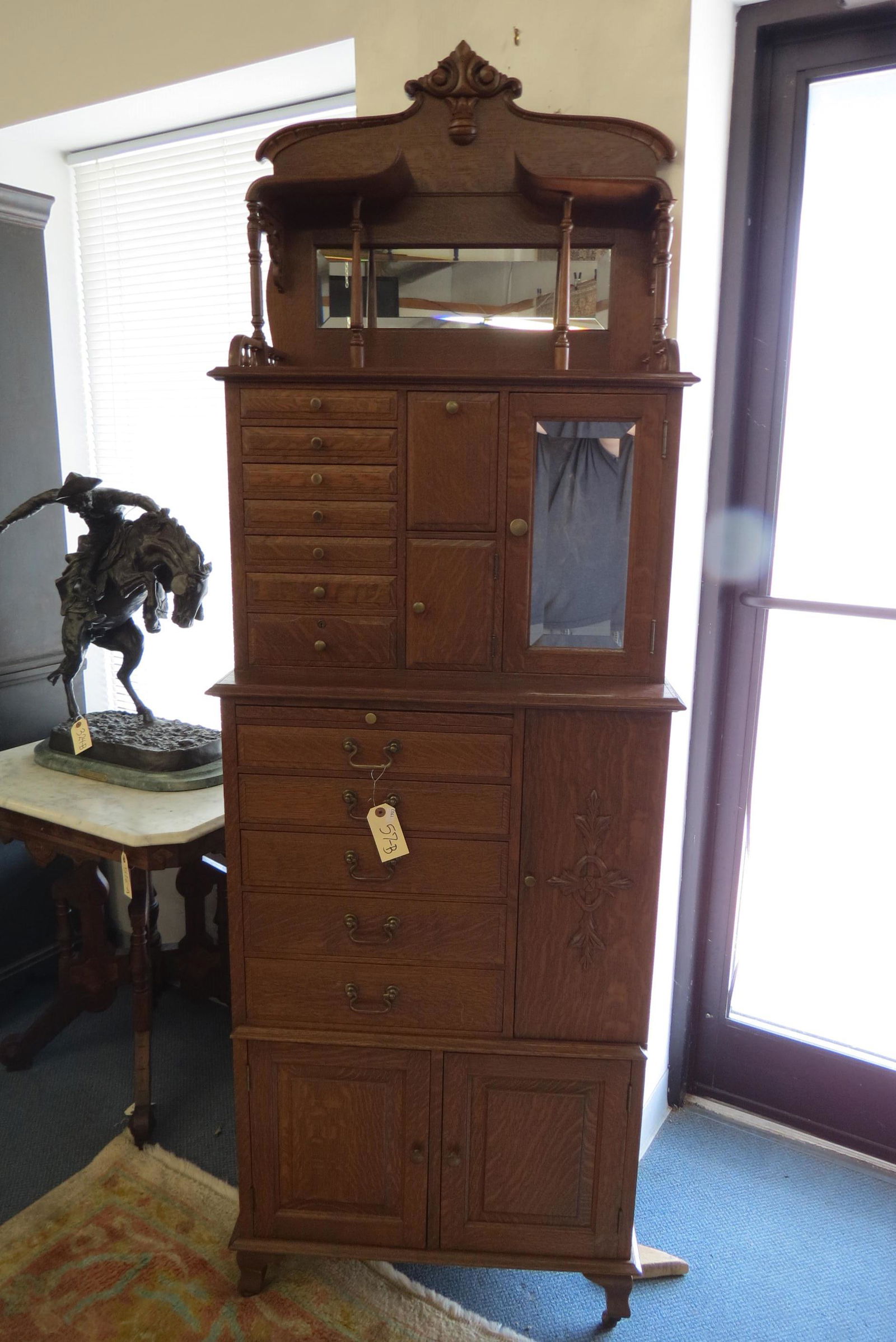 Antique Oak Dental Cabinet, (1 of 7)