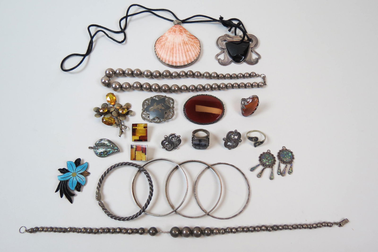 19 pcs. Sterling Silver Jewelry, (1 of 7)