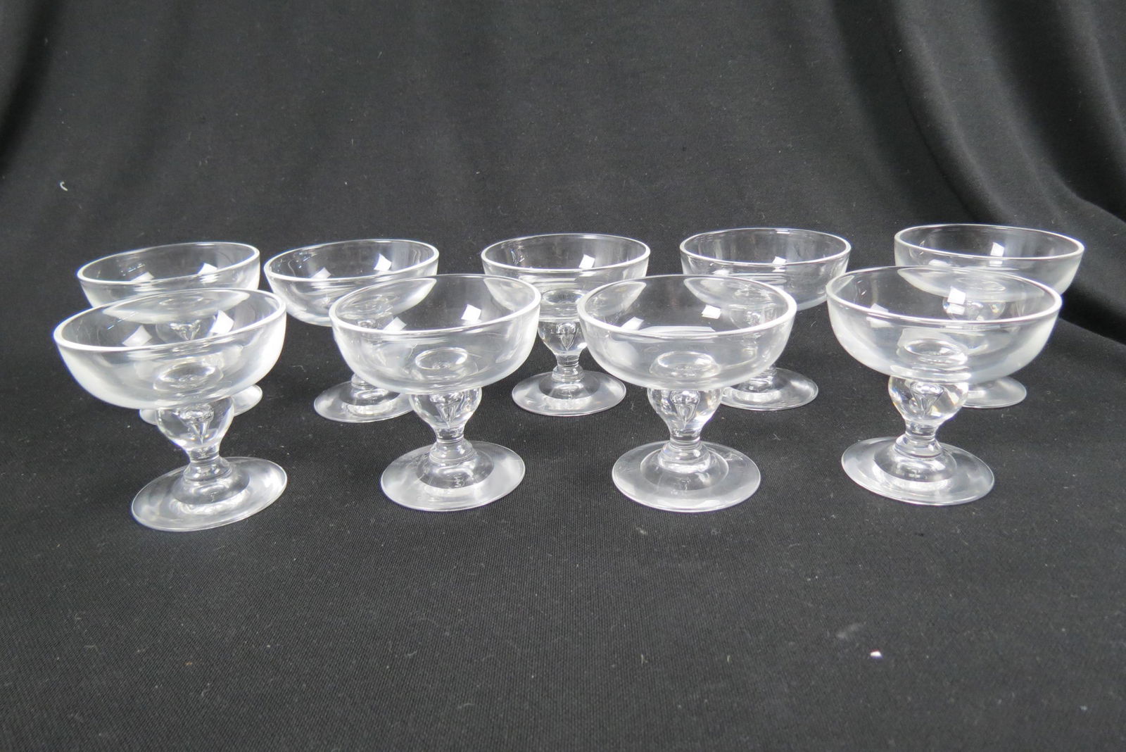9 Steuben Crystal Champagnes or Sherbets, (1 of 6)