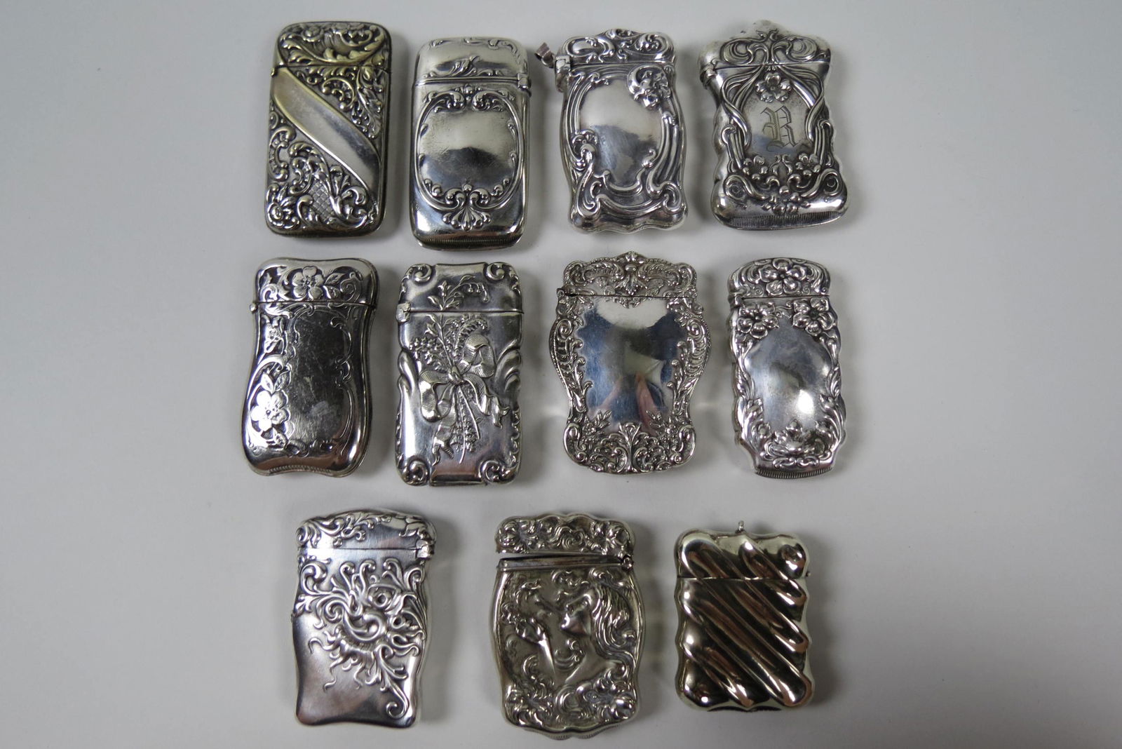 11 Antique Match Safes or Vestas, (1 of 6)