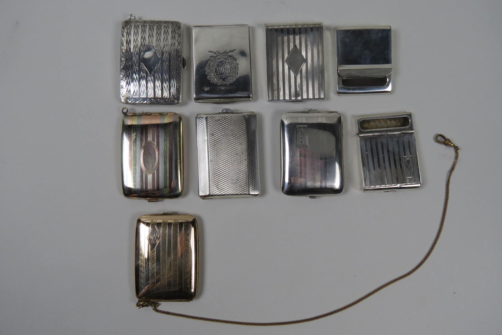 9 Sterling & Gold-Filled Match Book Cases, (1 of 5)