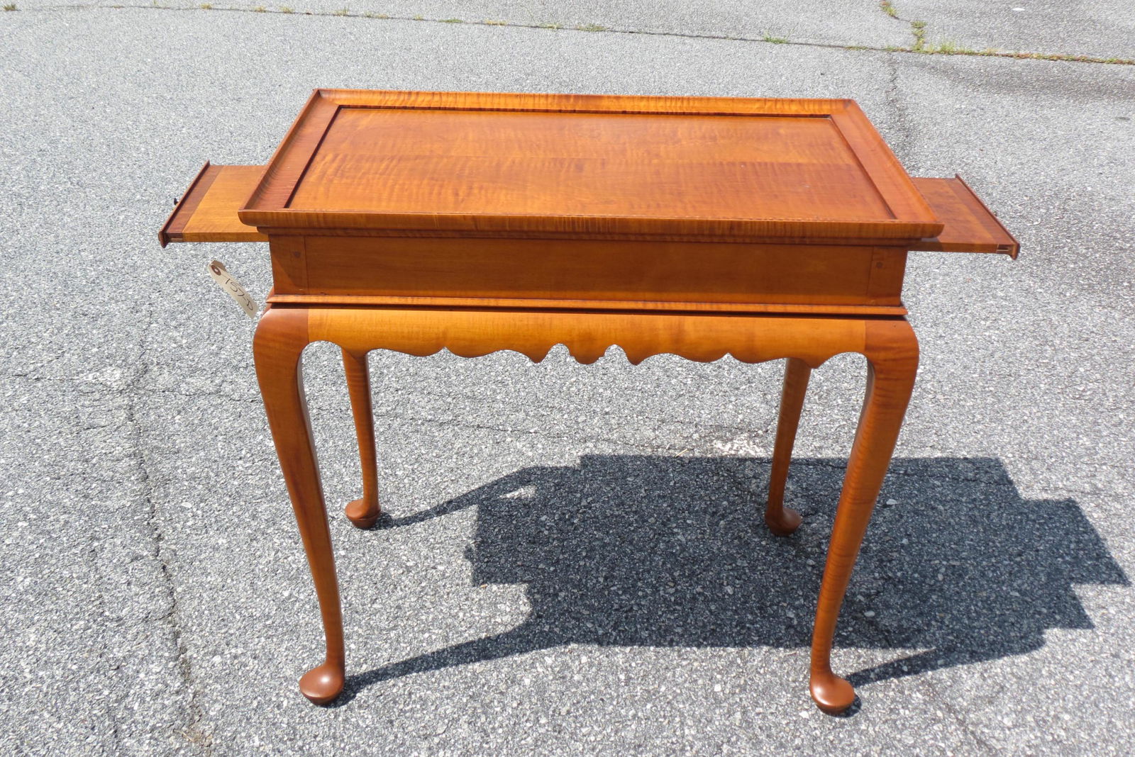 Eldred Wheeler Tiger Maple Boston Tea Table, (1 of 6)