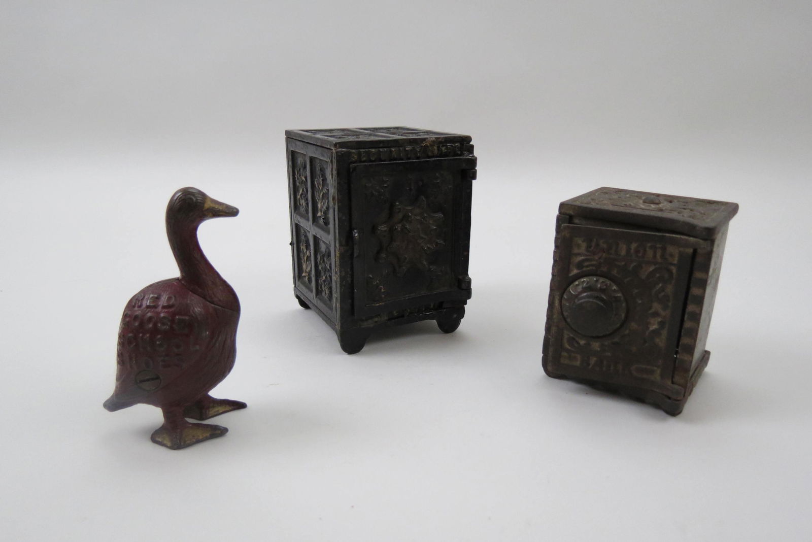 3 Cast Iron Still Banks, (1 of 8)