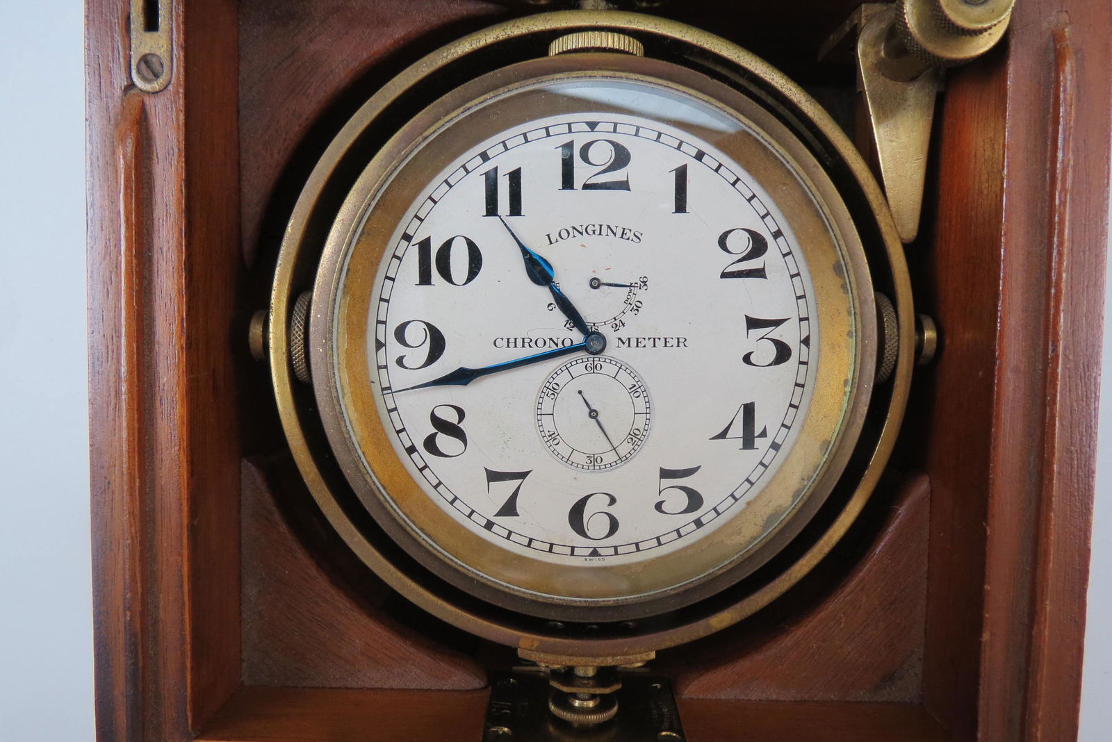 Longines Ship's Chronometer Clock in Box, (1 of 5)