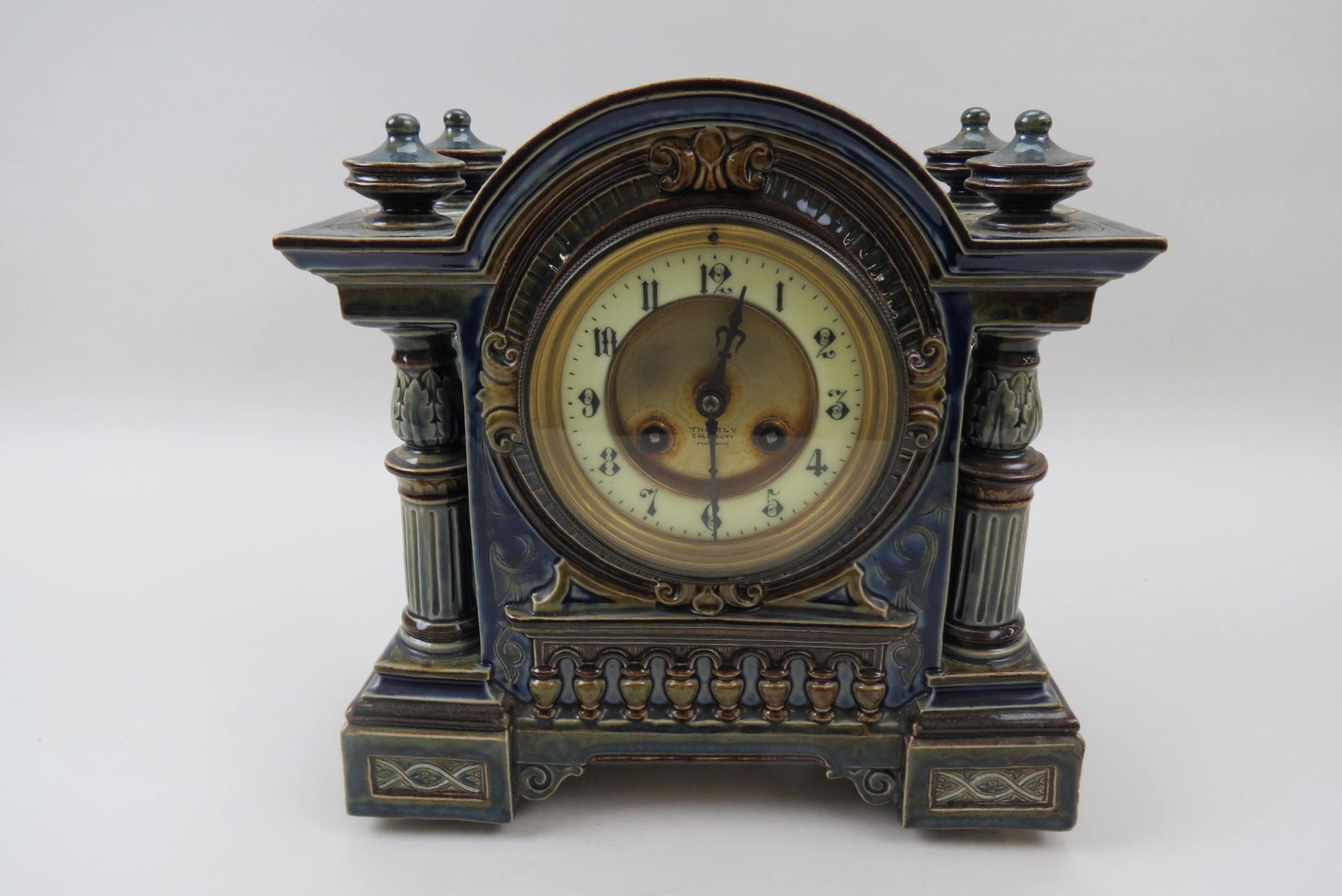 Doulton Lambeth Pottery Mantle Clock, (1 of 11)