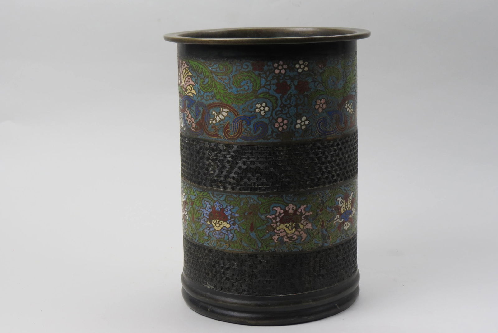 Japanese Champleve Bronze Planter, (1 of 8)