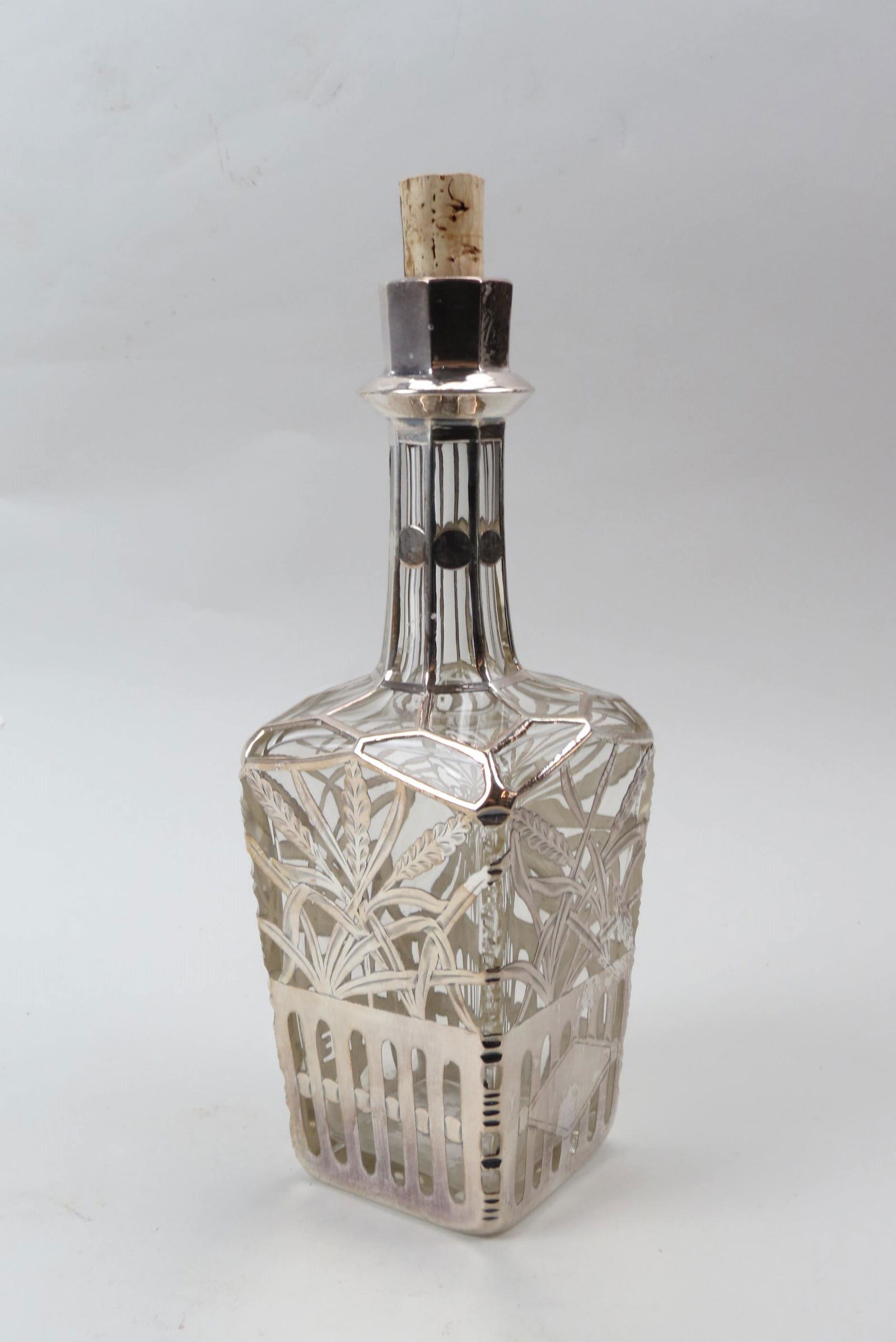 Silver Overlay Decanter, (1 of 5)