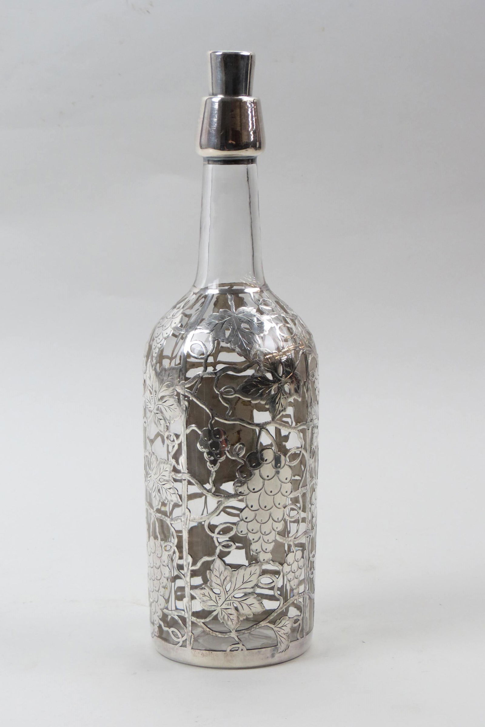 Silver Overlay Decanter, (1 of 5)