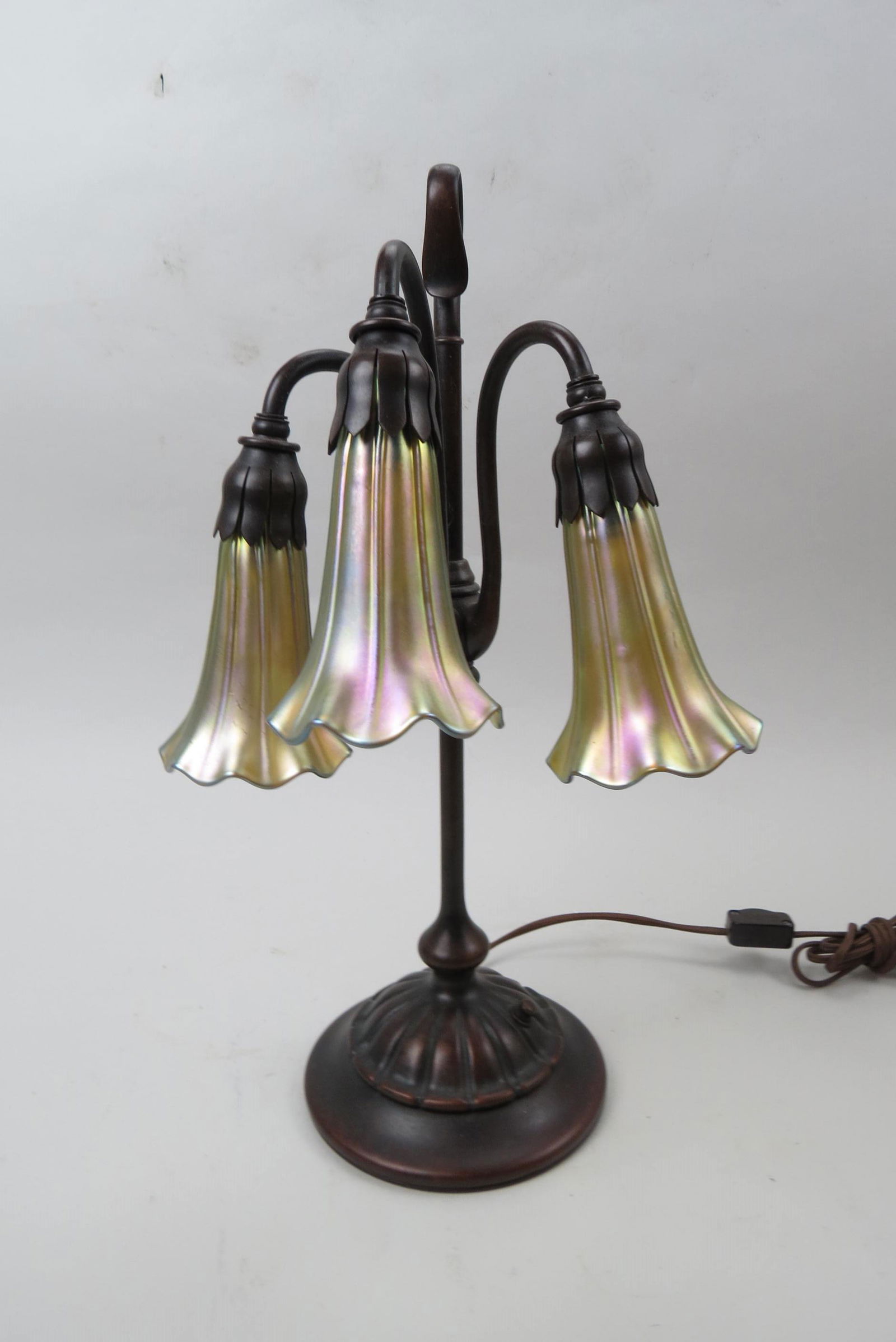 Tiffany "Lily" Bronze Lamp, (1 of 17)