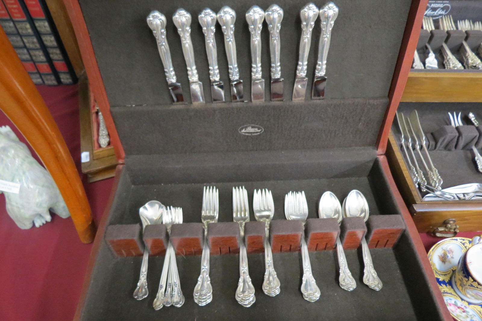 41 pc. Gorham "Chantily" Sterling Flatware Set, (1 of 8)