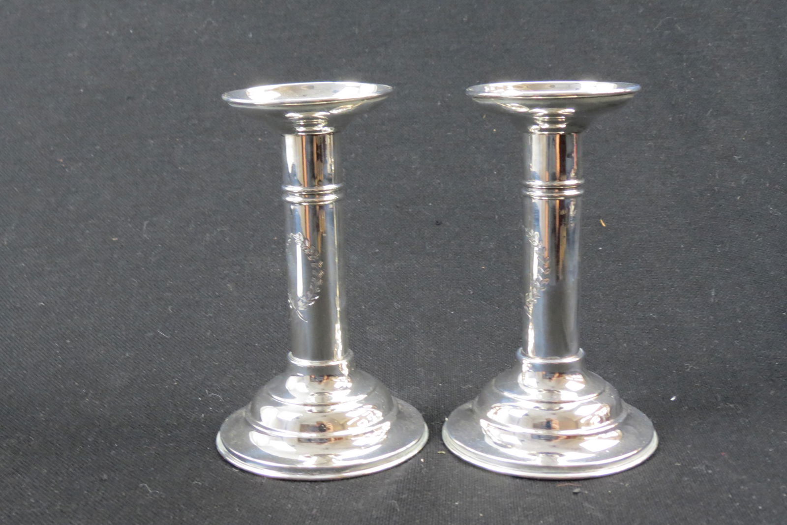 Pair of Sterling Silver Candlesticks, (1 of 4)