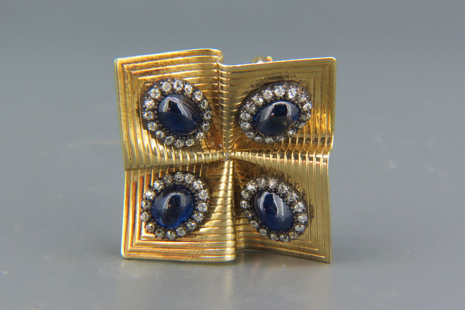Cartier Diamond & Sapphire Brooch, (1 of 8)
