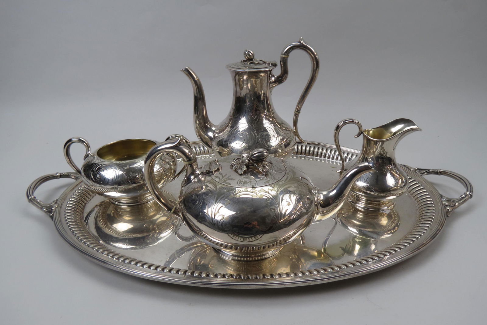 Elkington English Silverplate Tea & Coffee Service (1 of 6)