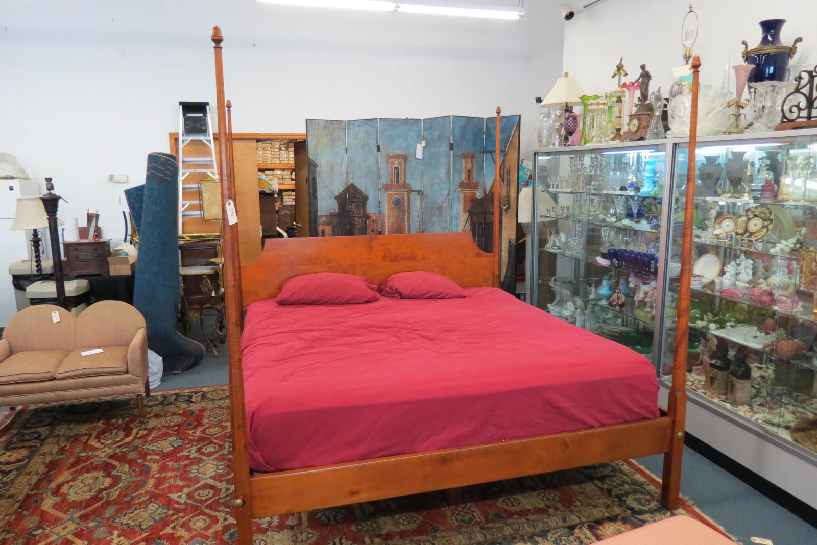 Tiger Cherry King Size Four Poster Bed, (1 of 4)