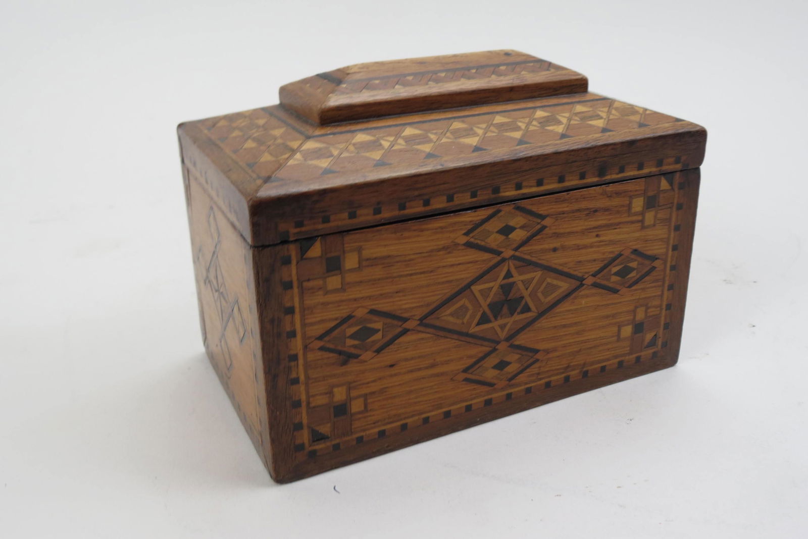 Antique Inlaid Tea Caddy Box, (1 of 7)