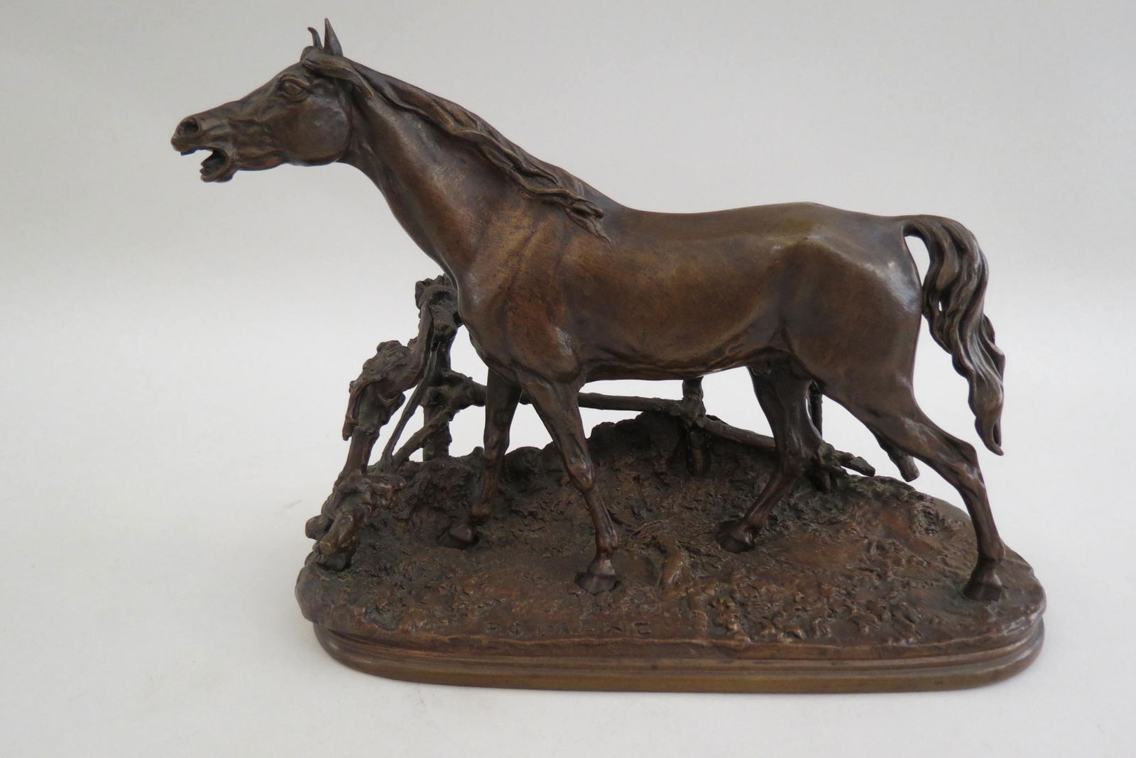 P.J. Mene, bronze, Horse beside a Fence, (1 of 7)
