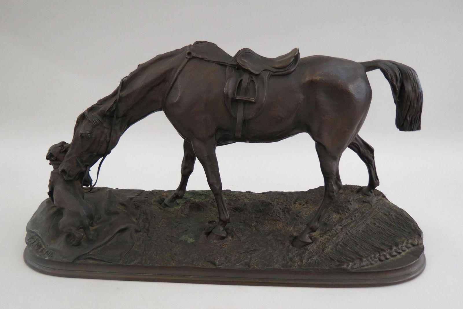P.J. Mene, bronze, Horse & Dog, (1 of 8)