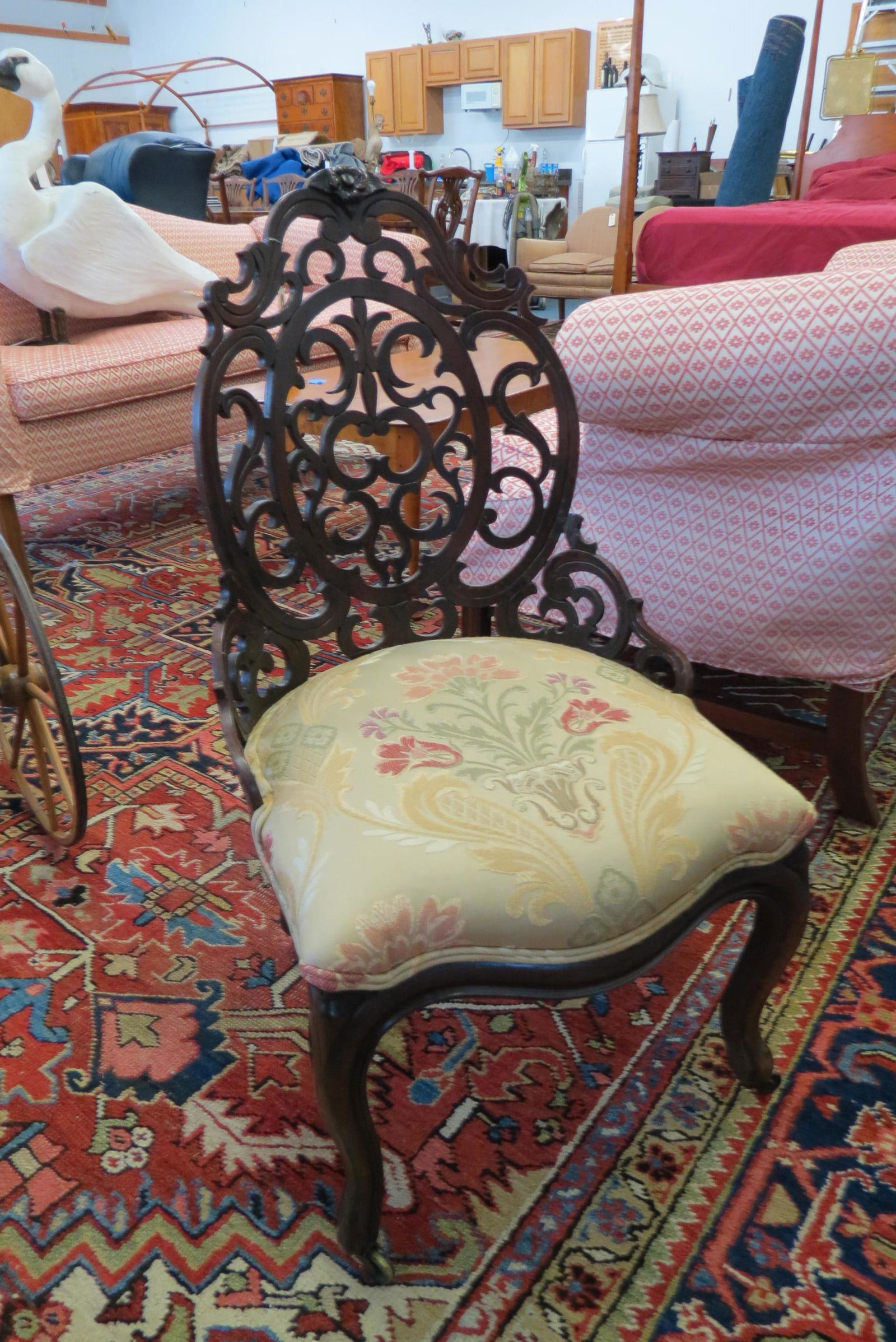 Fine Openwork Carved Side Chair, (1 of 6)