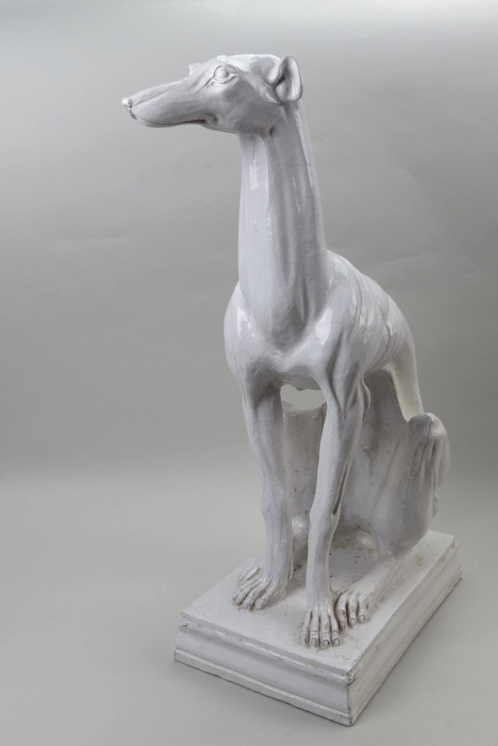 Italian Pottery Statue of a Whippet or Greyhound, (1 of 6)