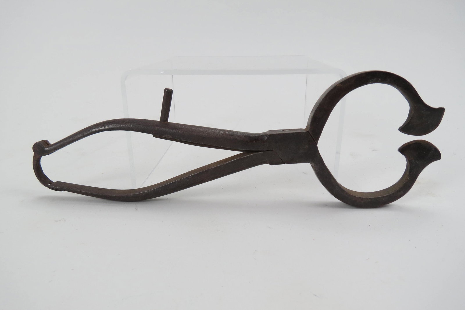 19th Century Iron Sugar Tongs,: locking, 10" long.