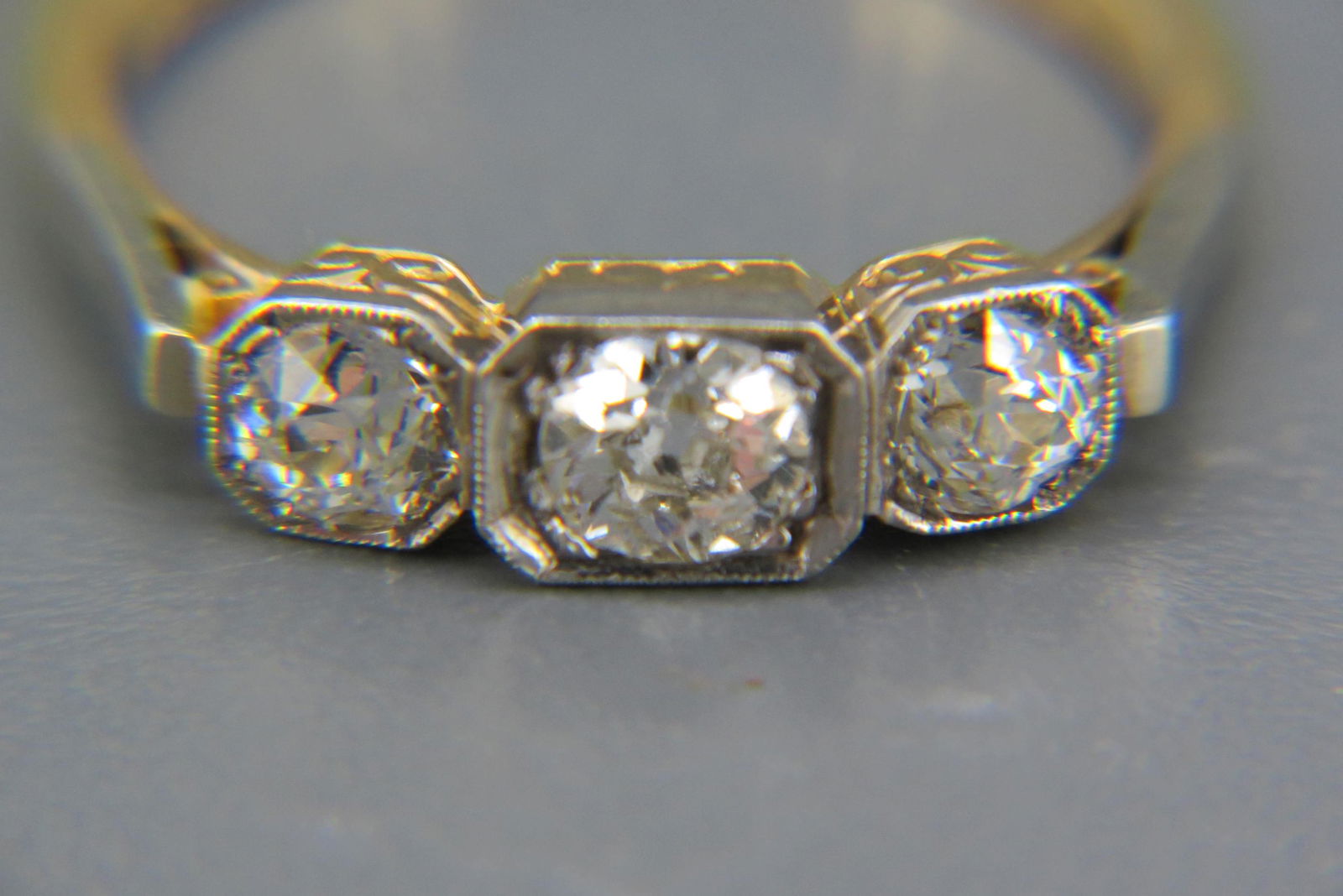Diamond Three Stone Ring, (1 of 7)