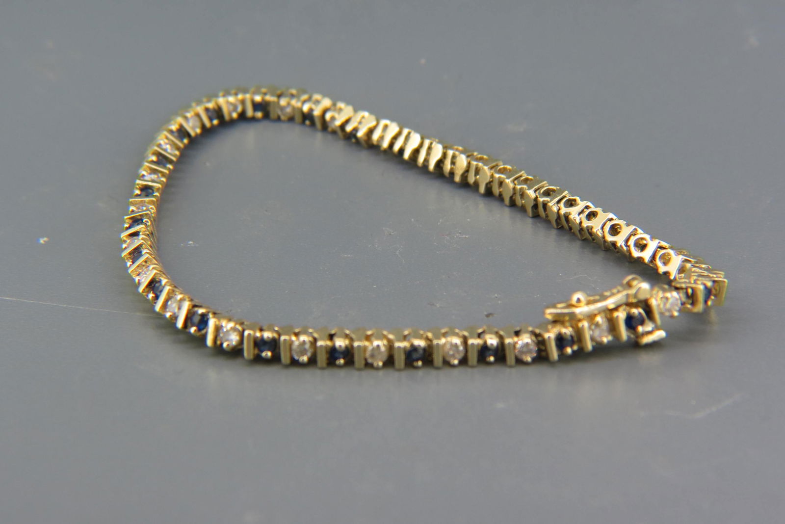 Diamond & Sapphire Gold Bracelet, (1 of 6)