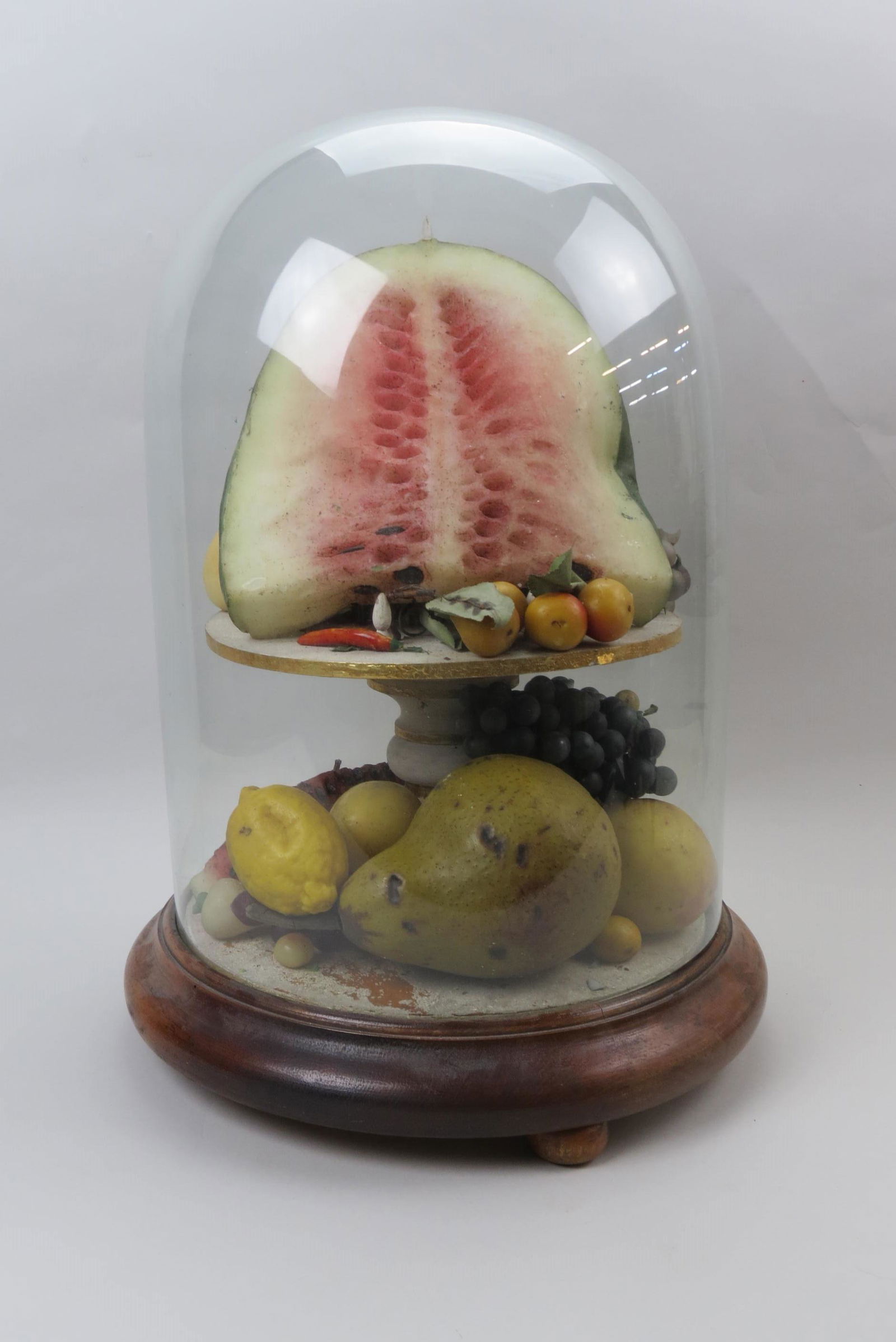 Victorian Wax Fruit under Glass Dome, (1 of 8)