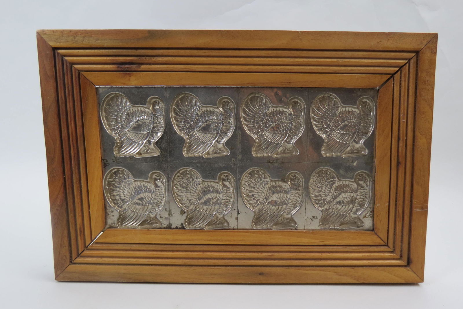 Antique Metal Chocolate Mold of Turkeys, (1 of 5)