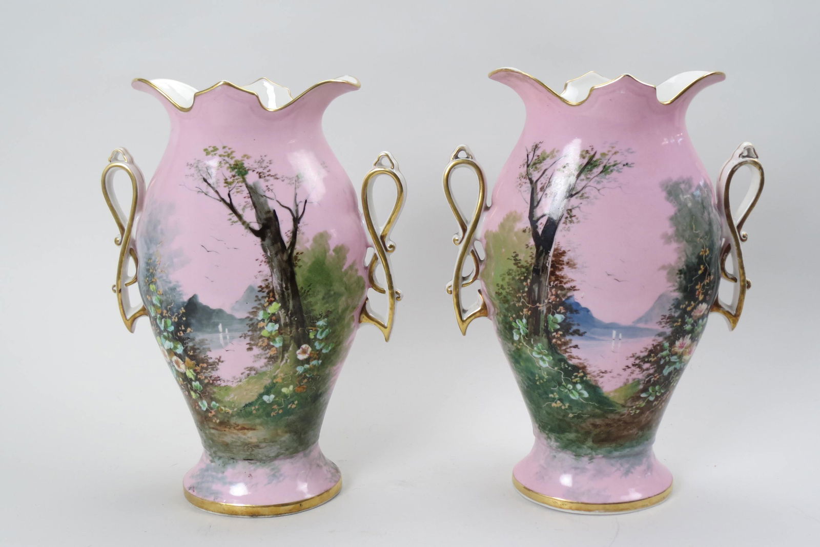 Pair of Old Paris Porcelain Vases, (1 of 6)