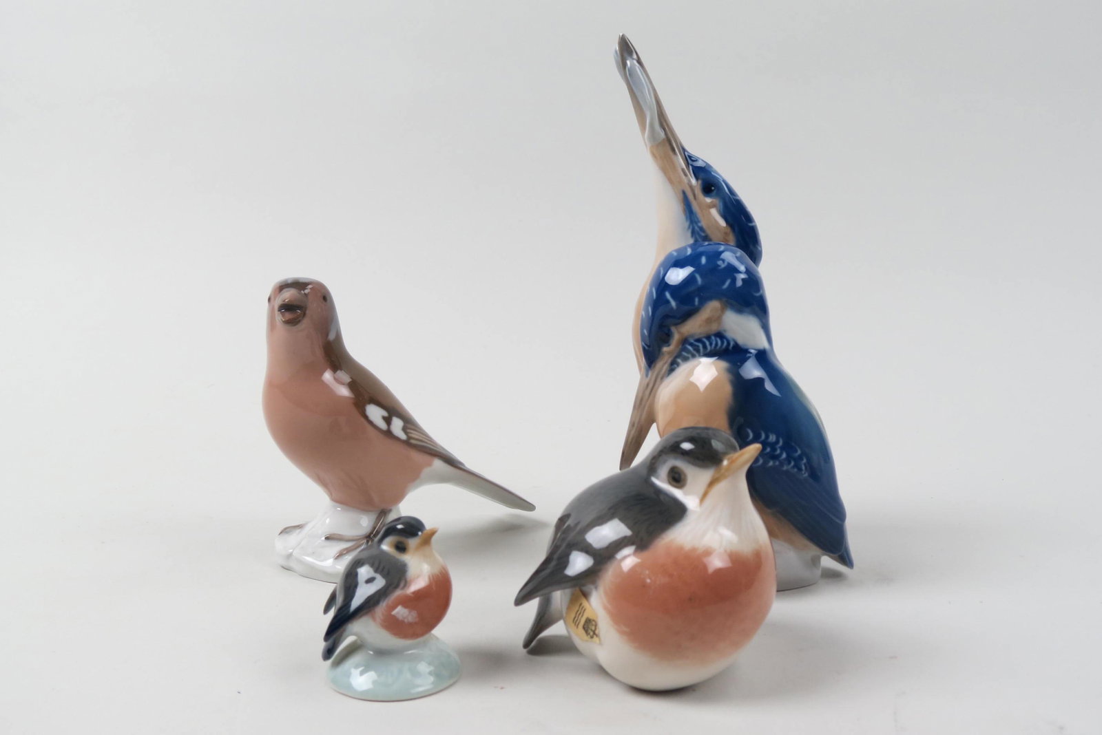 4 Danish Porcelain Figurines of Birds, (1 of 5)